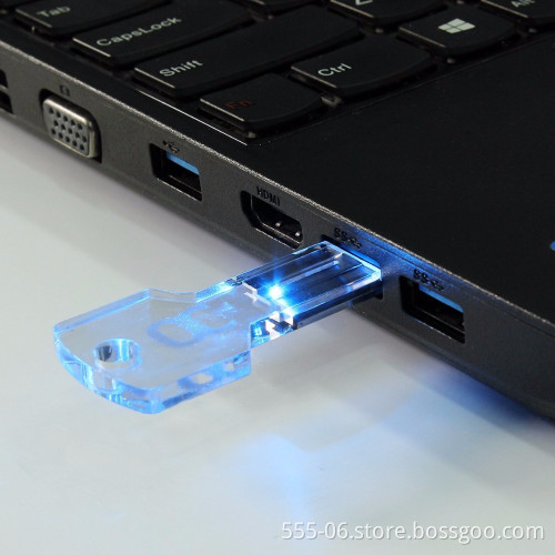 promotion crystal key shape usb drive 2gb 4gb 8gb